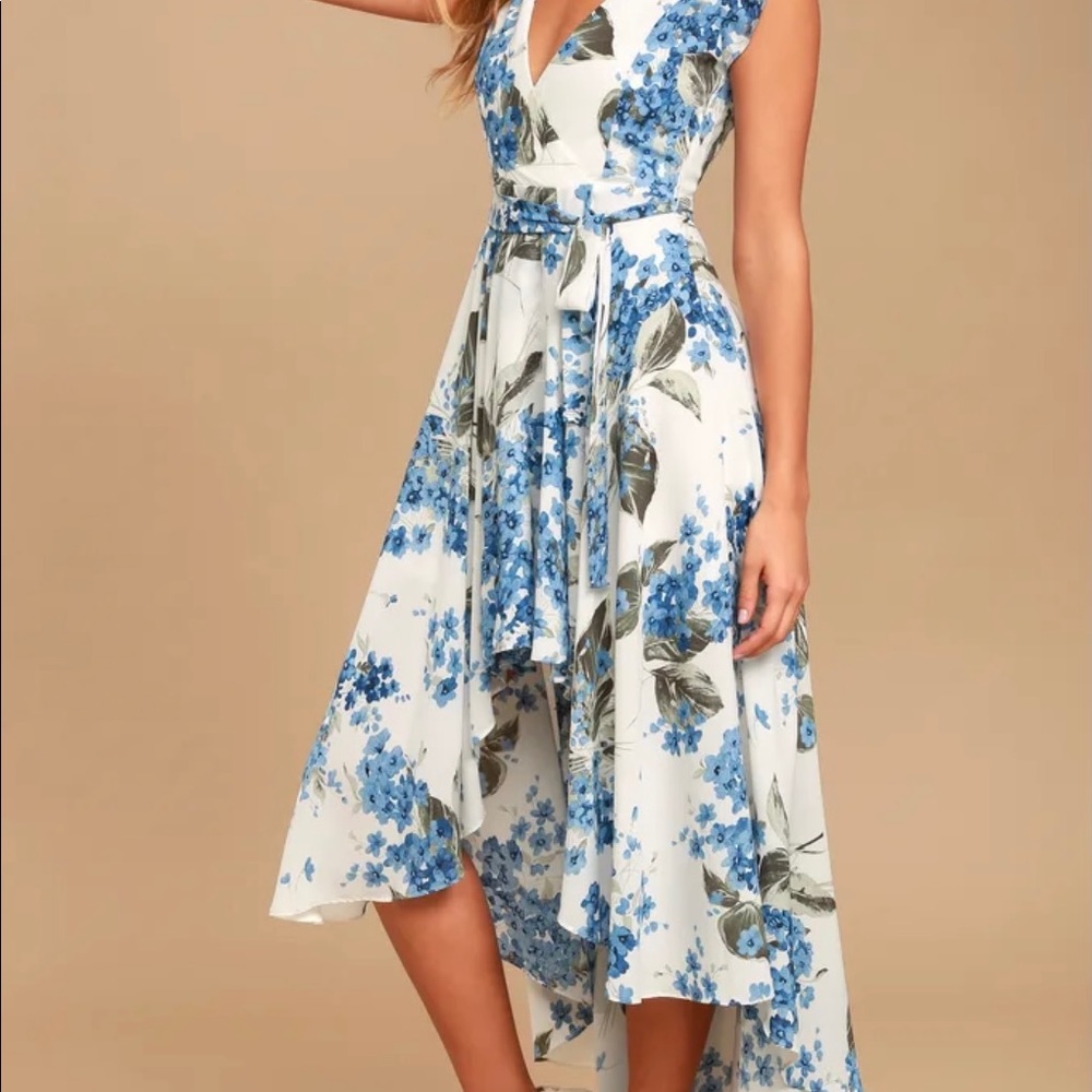 NWT Lulu’s French Countryside Dress - Blue & White